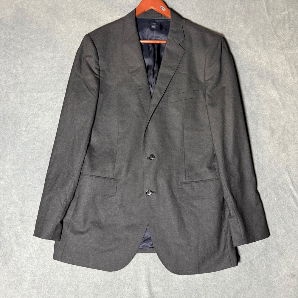 J.Crew Aldridge Jacket Loro Piana Super 120s Italian Wool Blazer Gray 42L Mens